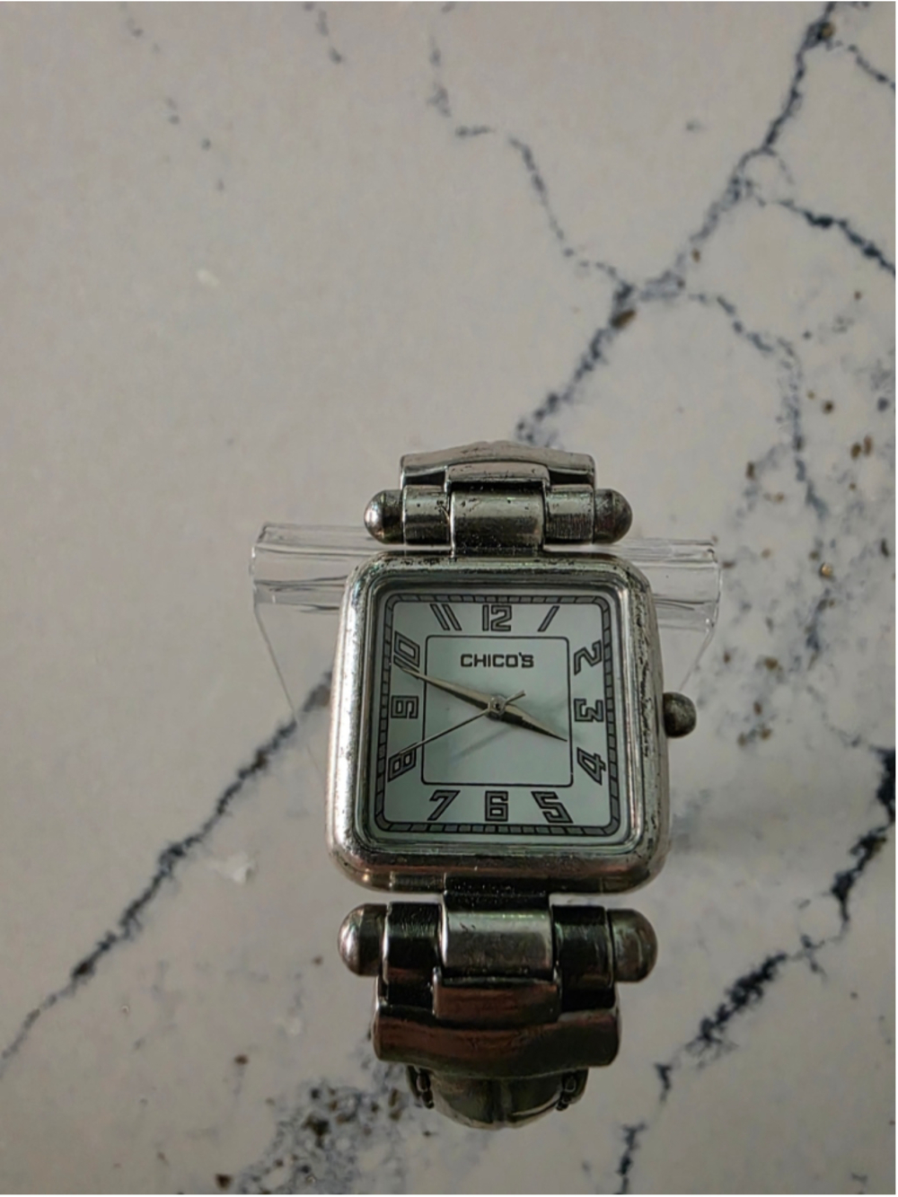 Women's Chico's Silver Tone Square Analog Watch One Size